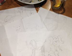 sketches of elephants
